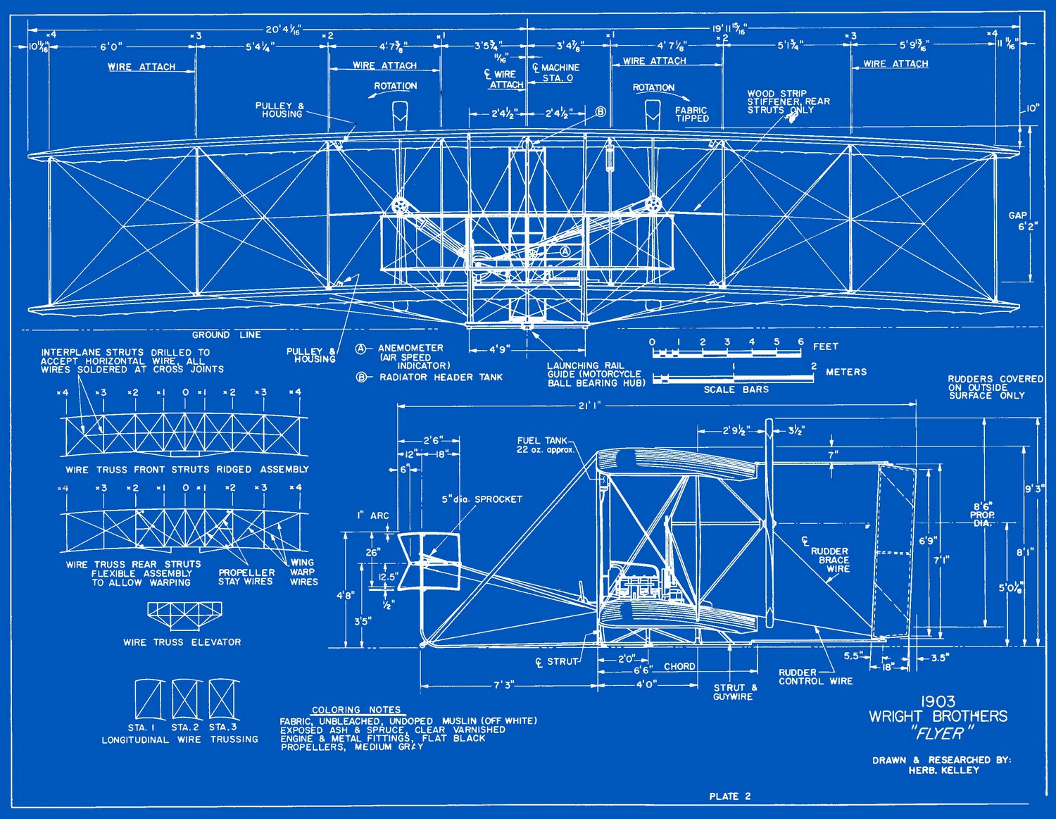 Wright Brothers Plane Blueprints