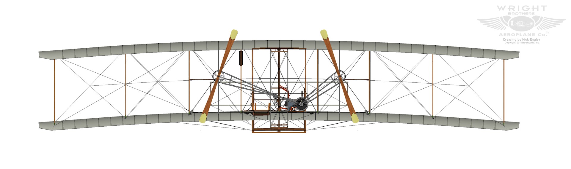 wright plans blueprints wright flyer vector
