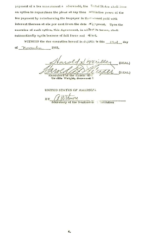 The Smithsonian Contract with the Wright Estate